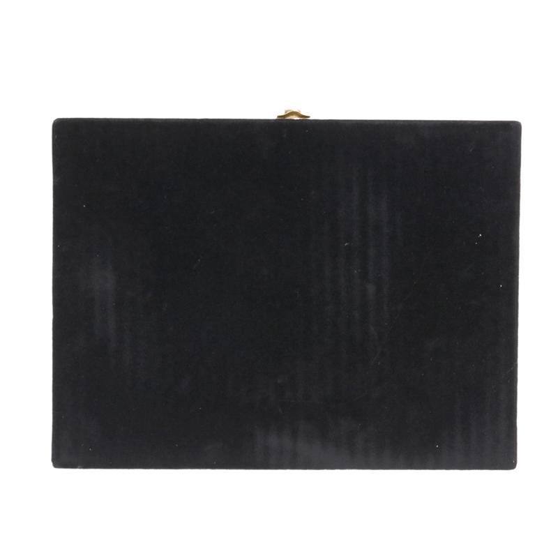 ABWR-5X Velvet Glass Ring Earring Jewelry Display Organizer Box Tray Holder Storage Case, Black