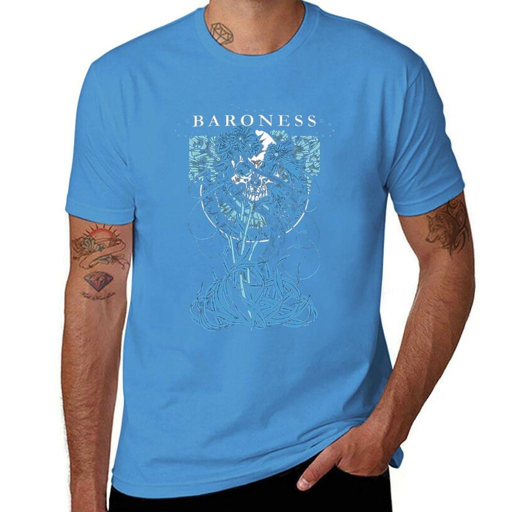 new baroness T-Shirt valentines clothes Luxury man hippie clothes t shirts for men cotton