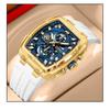 CURREN Luxury Vintage Watch for Men Sports Chronograph Quartz Wristwatches with Silicone Strap,Date,Luminous