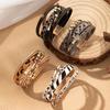 Wild Charm Leopard Print Imitation Leather Magnetic Buckle Bracelet Ins Wind Personalized Magnetic Buckle Wide Version Bracelet