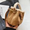 Autumn and Winter Women's Shoulder Bag Casual Retro Plush Bag Versatile Mini Portable Bucket Crossbody Bag KTY