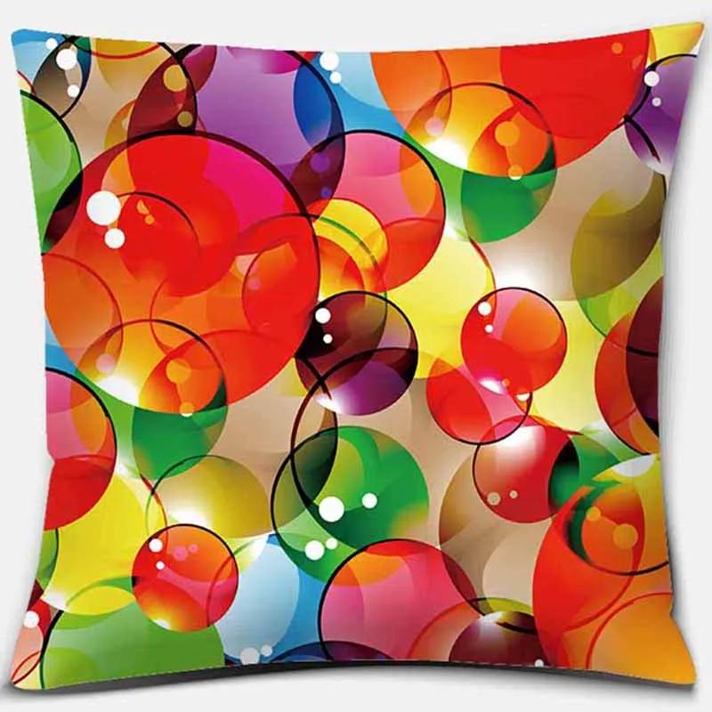 Rainbow Printing Square Pillowcase Home Decoration Car Sofa Cushion Cover