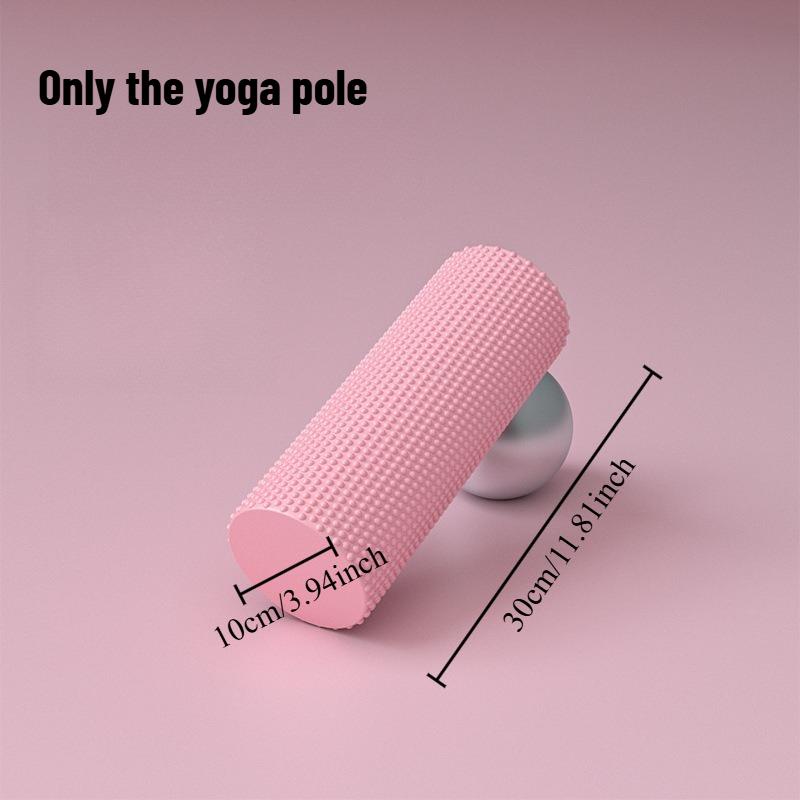 Solid EVA Foam Roller for Beginners Yoga Column Muscle Relaxer Massage Roller for Pilates Lumbar Relief Fitness Equipment розовый