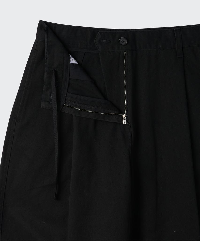 MUSINSA STANDARD WOMAN Women'S Deep Tuck Extra Wide Chino Pants [Black]