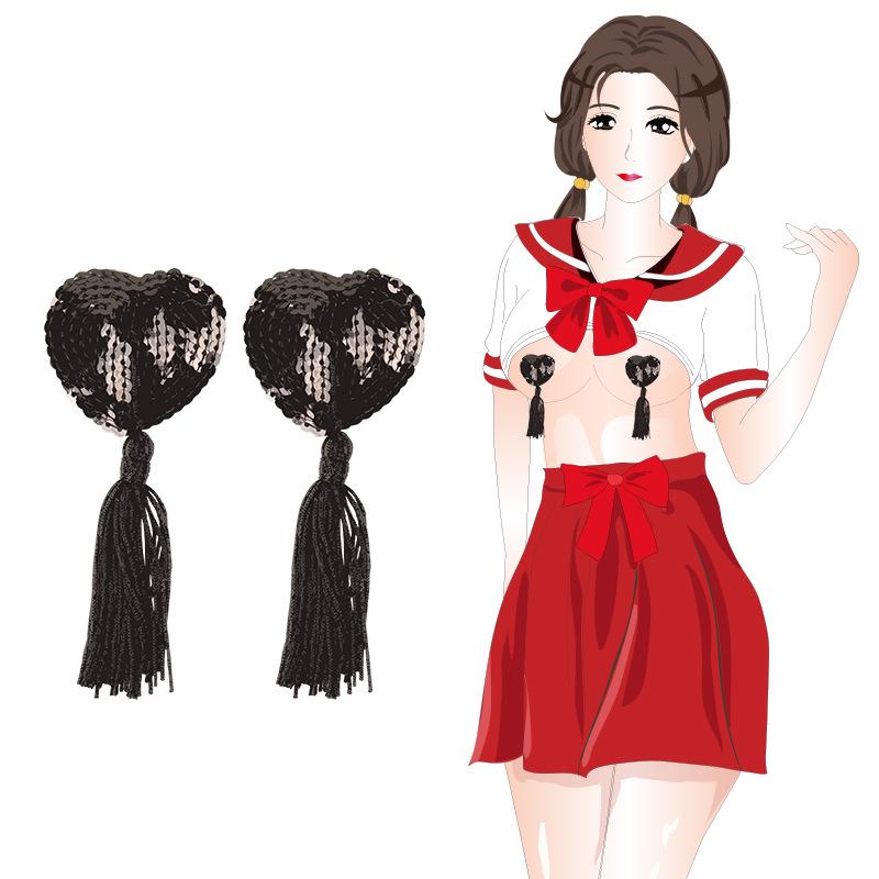 Heart Tassel Nipple Covers - Sexy Erotic Accessories W16