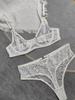 Sexy jacquard lace underwear French ultra-thin perspective large chest small underwear anti-sagging large size bra cover