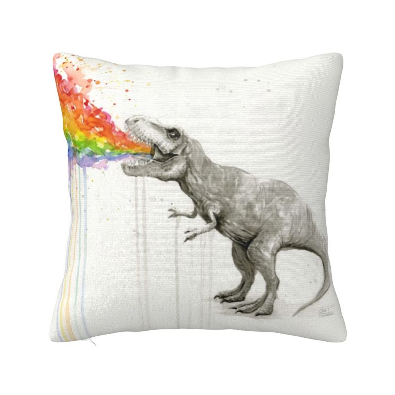TRex Skeleton Dino Bones Throw Pillow Case cm for Sofa Paleontologist Dinosaur Cushion Cover Soft Polyester Pillowcase 30x30cm