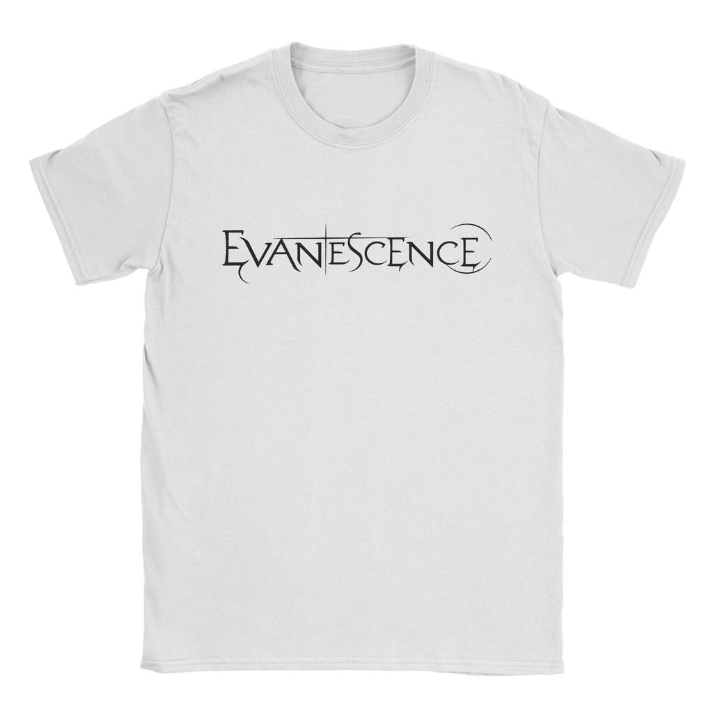 Ästhetische Evanescence Rockband langsames T-Shirt Herren Rundhals Kurzarm Kleidung Baumwolle Sommer Oberteil T-Shirt