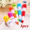 5pcs Cartoon Ballpoint Pen Office Supplies School Supplies Cute Student Stationery Ballpoint Pen Set Office Supplies Stationery
