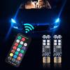 T10 RGB Led 194 168 W5W 3030 SMD Signal Lights RGB Automovie Interior Dome Reading Light WIith Remote Control Car Accessories