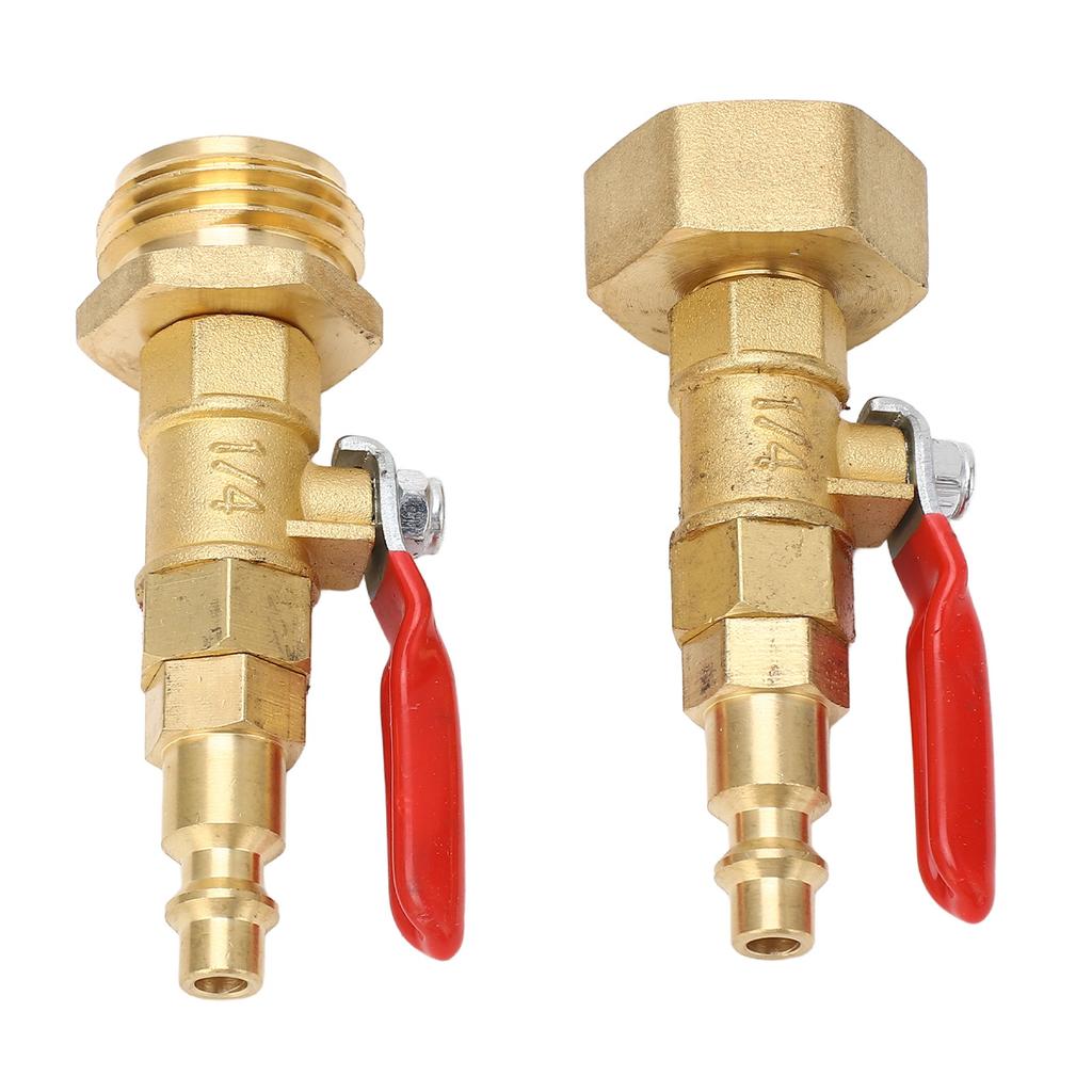 RV Blowout Adapter Anti Freeze Water Line Sprinkler Valve Faucet Adapter with 1 4in Quick Connect Plug 3 4in GHT Thread