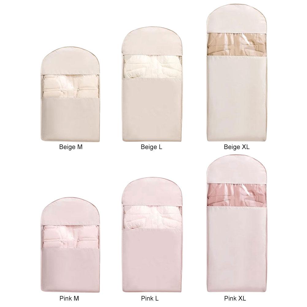 Hanging Garment Bag with Self Compression Zipper Space Save Dust Cover Down Coat Bag Travel Clothes Organizer for Closet Storage