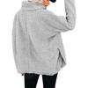 Oversized Turtleneck Sherpa Fleece Sweatshirt,Loose Long Sleeve Warm Teddy Coat Pullover Top,Soft Fluffy Casual Outerwear for Multi-color Outfits