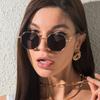 Vintage Polygon Sunglasses Women Men Luxury Metal Small Frame Sun Glasses Fashion Outdoor Driving Vacation Shades