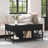 Coffee Table Black Oak Look 100 X 55 X 48.5 Cm