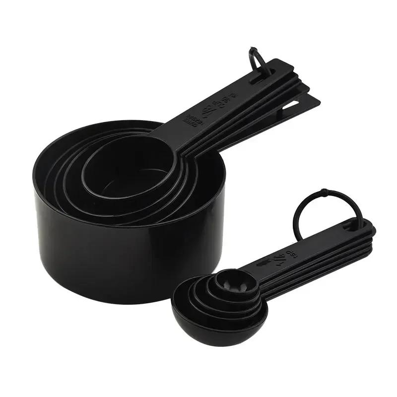 5/10pcs Multi-purpose Measuring Cup Measuring Spoon Gauge Tool Plastic Handle Spoon Flat-bottomed Spoon Kitchen Cooking Gadget