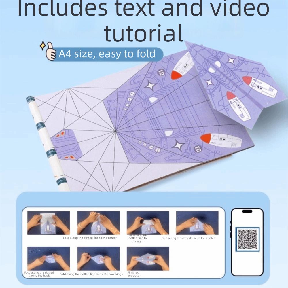 Montessori Airplane Origami Set Art Learning Versatile Paper Aircraft Toy Parent-child interaction