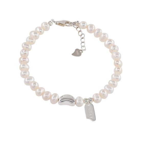 

Женский браслет с нерегулярным искусственным жемчугом, подвеска в форме сердца, полированная, чистого цвета, регулируемая, удлиненная, для шопинга, работы, вечеринки, свиданий, цепочка на запястье, женские украшения A