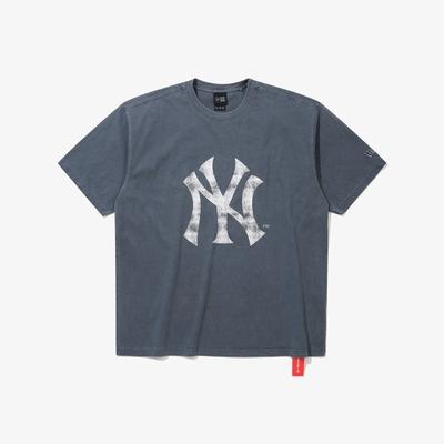 New Era Mlb New York Yankees Großes Logo Pigment T-Shirt Team Navy 15147555