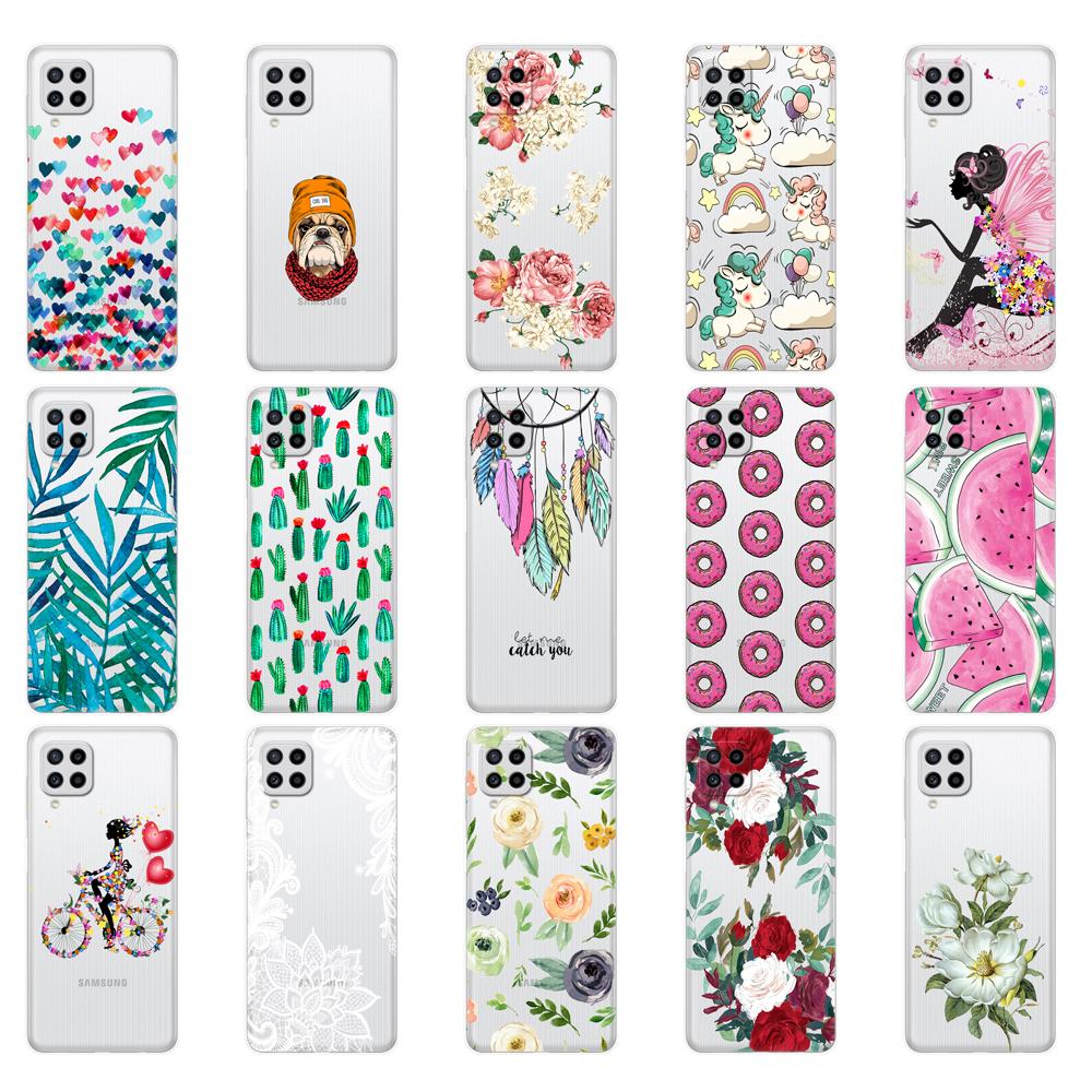 Samsung Galaxy M22 M32 4G Kılıf Telefon arka kapak Samsung M22 Yumuşak Kılıf Samsung M32 4G M 22 32 Silikon Tampon 6.4 inç