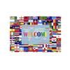 World Flags Welcome Banner Backdrop 240x180cm Large International Flags Tapestry for Sports Events Parties Home Wall Decoration