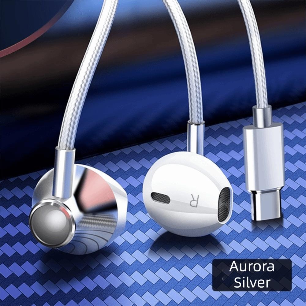 Type C&3.5mm Wired Earphones Heavy Bass Wired Earbuds Stereo Earphones Gamer Headset Gamer