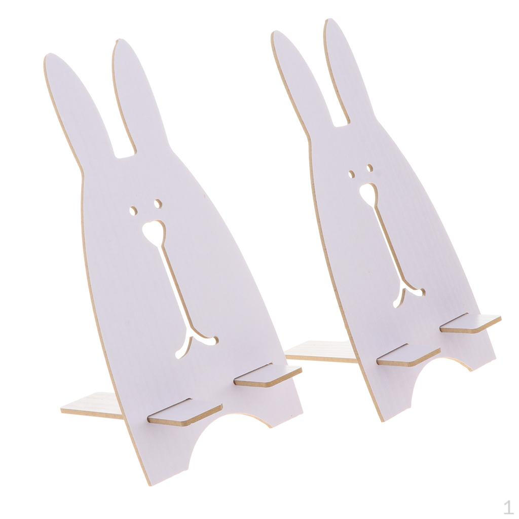 

Cute Rabbit Wooden Phone Stand Mount Desk Holder For белый