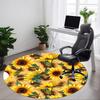 1pc Sunflower Pattern Chair Carpet for Office, Non Slip, Soft and Durable Office Rug
