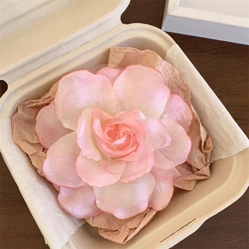 Fragmented Ice Blue Rose Forest Flower Side Hair Clip Super Fairy Women s New Hairpin