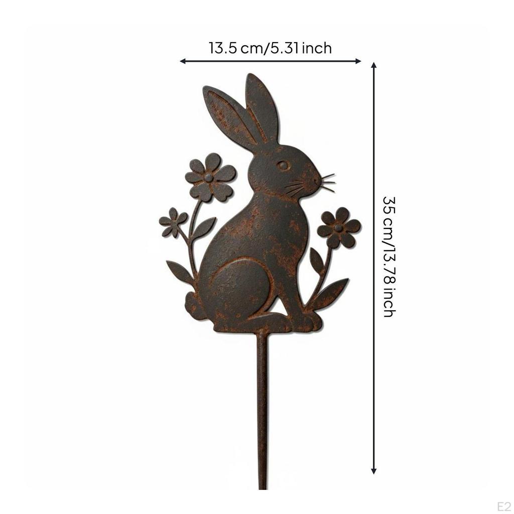 Bird and Wildflower Stake Weather-Resistant Flower Garden