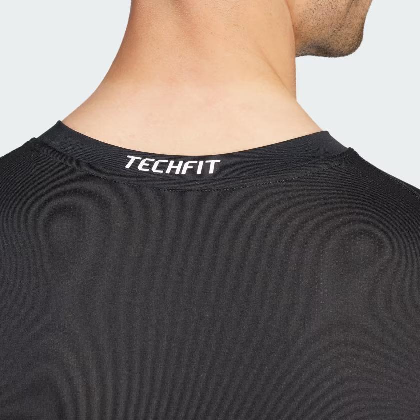 New Adidas Free Shipping With AdiClub Techfit Compression Training Long Sleeve Tee JE6702