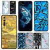 Seaside Sharks Pattern Soft TPU For Realme 13 12 11 10 9 Pro Plus GT3 GT2 C21 C25 C35 C53 C55 C67 Pro 5G Phone Case Cover Fundas