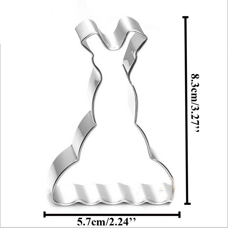 Wedding Dress Metal Cookie Cutters Couple Fondant Cake Decor Princess Cupcake Chocolate Biscuit Mould Patisserie Reposteria