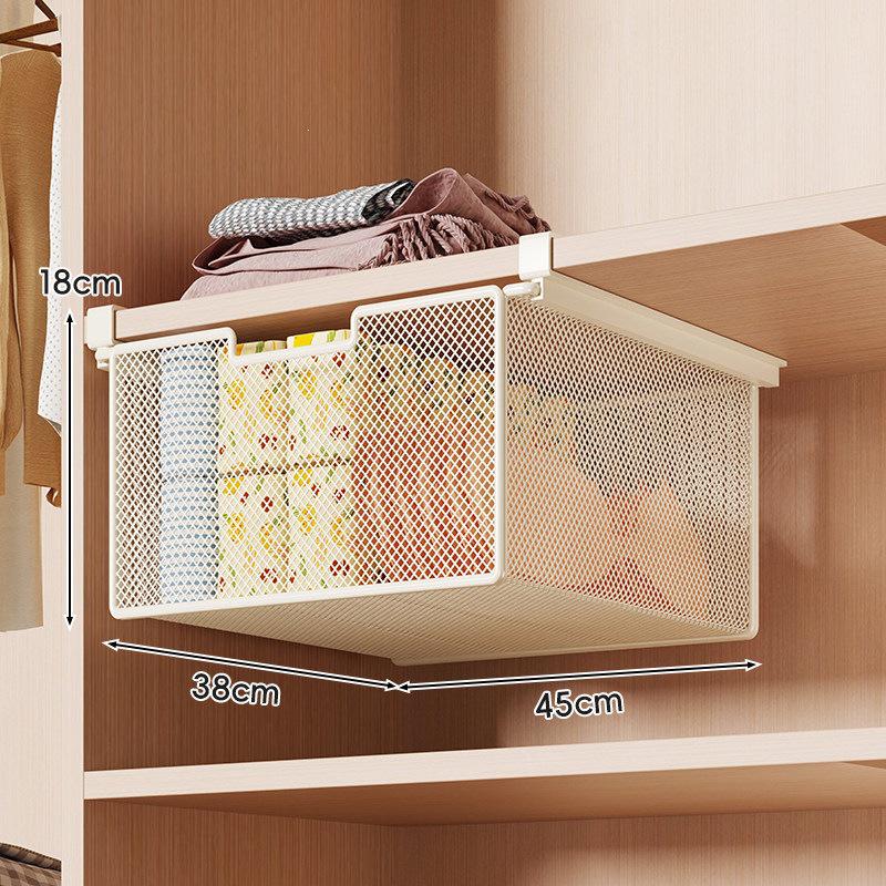 Wardrobe Hanging Shelf: No-Drill Wall-Mounted Storage Rack for Cabinet or Underwear Organization