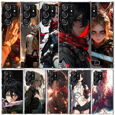A-Attack On T-Titan Annie Mikasa Soft Cover for Samsung Galaxy S25 Edge S26 S24 S23 Ultra Phone Case S22 S21 Plus S20 FE Print P