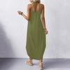 Women's Fashion Casual V-neck Sleeveless  Dresses Print Dresses Beach Long Dresses