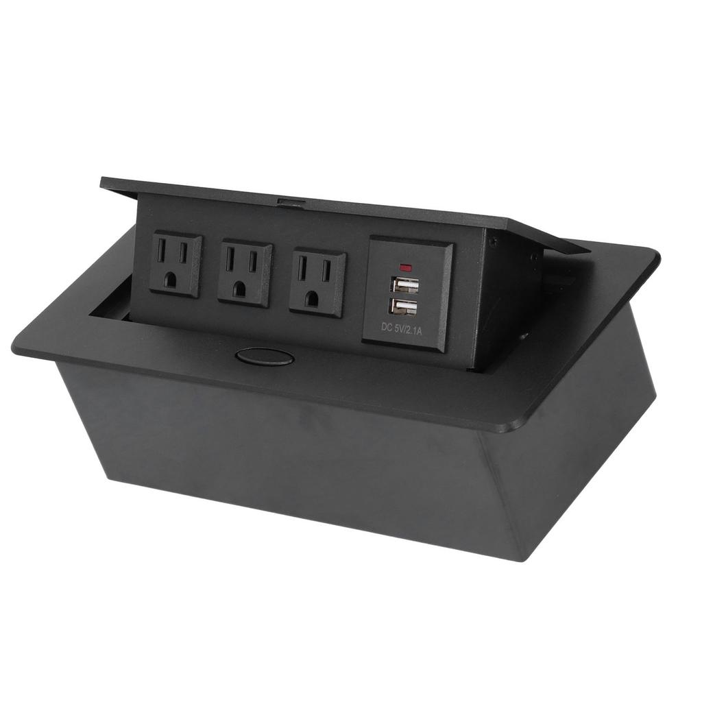 Steckdose Langsam öffnend Wasserdicht Moderne Einbausteckdose Steckdosenleiste Schreibtischsteckdose mit USB-Aufladung