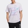 Adidas Neo Cartoon Buchstaben-Print Rundhals Kurzarm T-Shirt Unisex T-Shirts Helllila HS8855