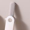 Foot Cleaning Brush Toe Gap Scrubber & Exfoliator with Long Handle Soft Silicone Bristles for Pedicure Shower & Travel Use