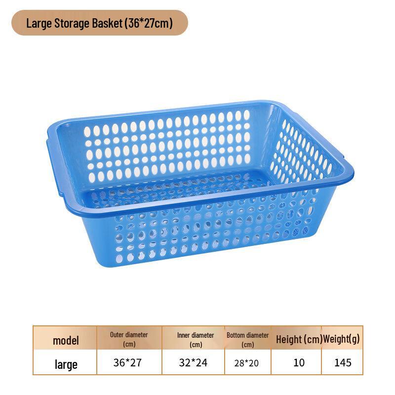 Rectangular Plastic Storage and Drain Basket