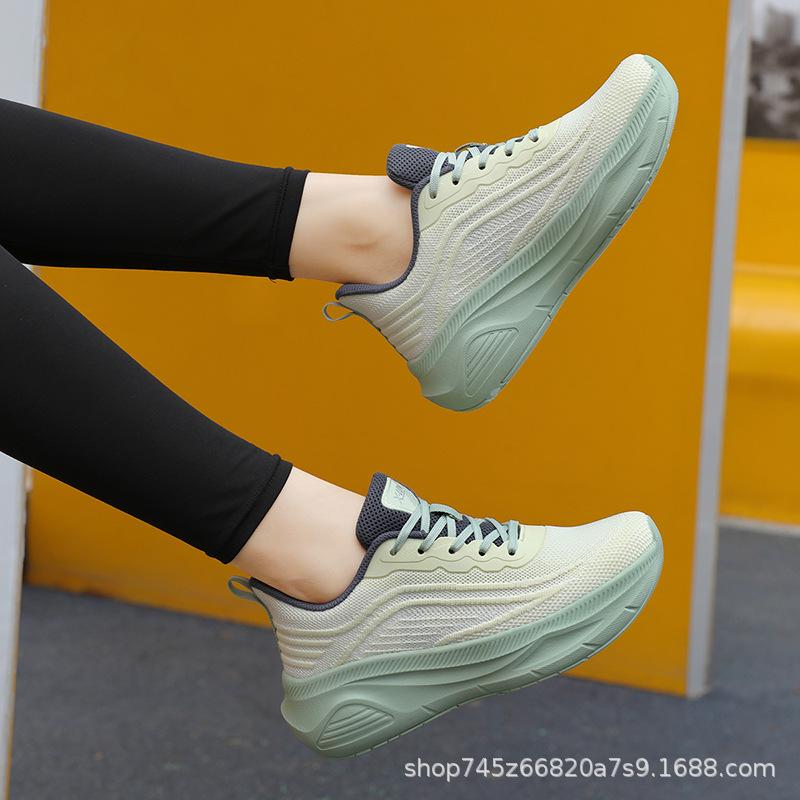 

Spring and summer new sports shoes men s marathon running shoes breathable, lightweight and non-slip couple fitness jumping exercise travel shoes wo 44