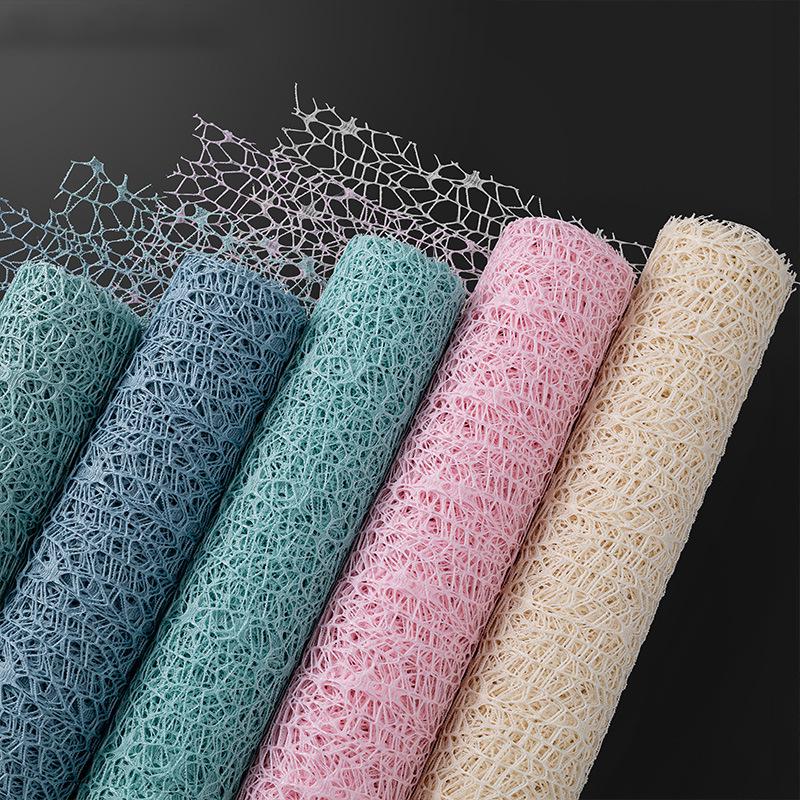 Carta da regalo floreale in garza jacquard stile coreano per bouquet di rose fai-da-te