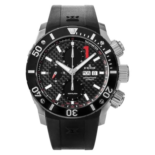 

Edox CHRON OFFSHORE-1 Chronograph Watch, Stainless Steel/Ceramic Dial, Sapphire Crystal, Automatic, 500M Water Resistance, Unidirectional Rotating Bez