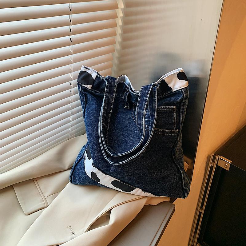 

Женская сумка из денима, новая мода, большая вместимость, прочная, устойчивая, популярная, универсальная, уникальная сумка через плечо