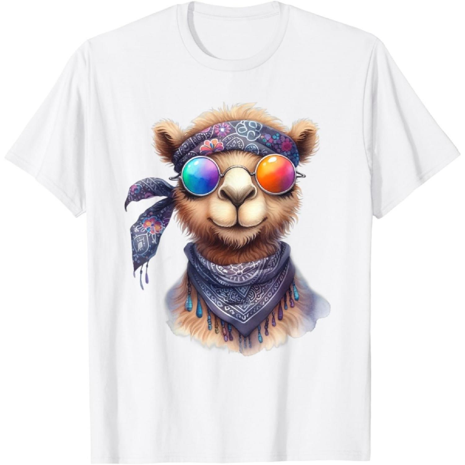 Hippie Camel Funny Tee, Shirt For Women Men Women Kids T-Shirt XXXXXL белый