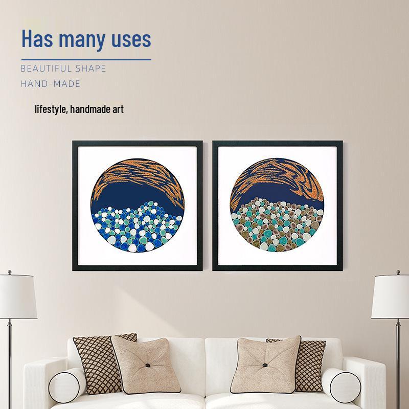 Handmade Ceramic Mosaic Art Kit: Blue & White Porcelain Pieces for Creative Parent-Child Projects