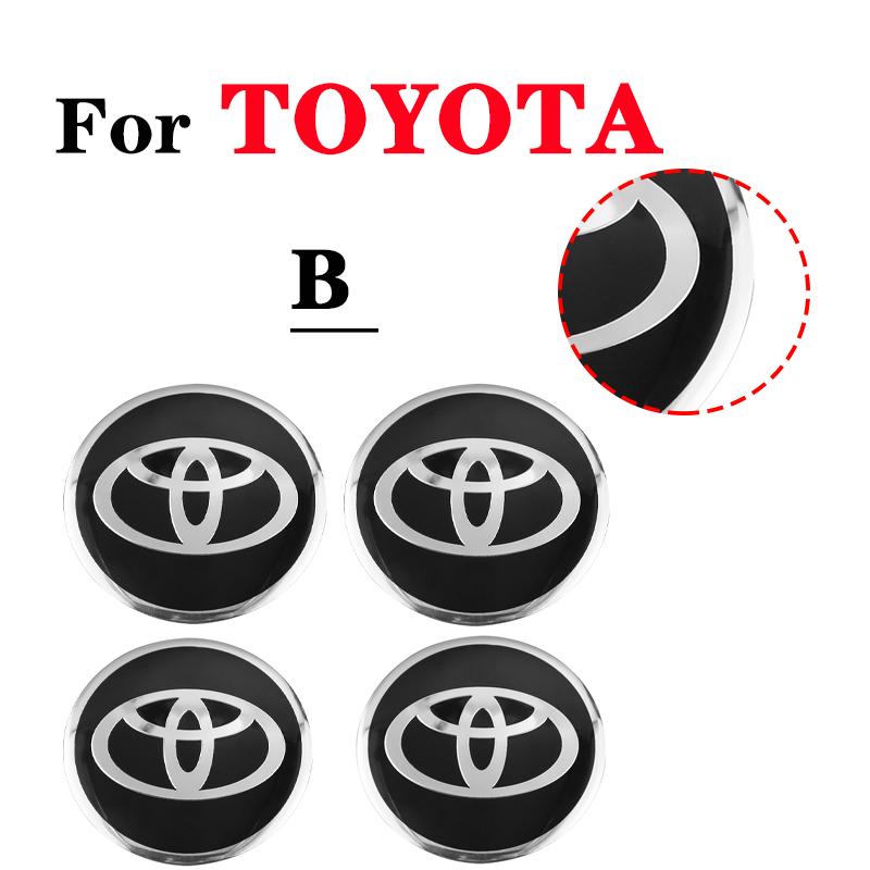 4pcs Car Wheel Stickers 56mm Auto Center Hub Cap Decal For Toyota Gazoo Racing TRD Corolla Yaris Chr Auris Rav4 Prius Prado