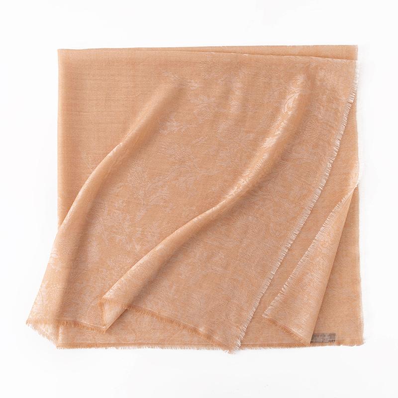 Cashmere Scarf  High end French Retro Cashew Flower Jacquard Large Square Scarf Air Conditioned Room Shawl for Women  Autumn Outerwear
