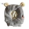 Barn Lue Vinter Pet Cap Strikket Høy elastisitet Holder varmen Ensfarget Øre Decor Småbarn Gutter Jenter Beanie Foto Prop Hodeplagg