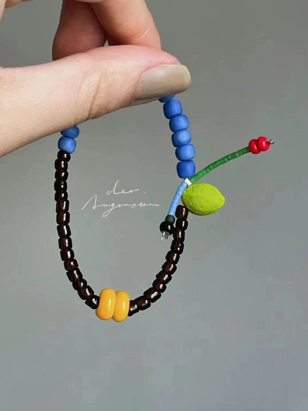 JYL TS Bracelet  Cartoon Animal Style Ignites Joy & Playful Vibes A green lemon серый